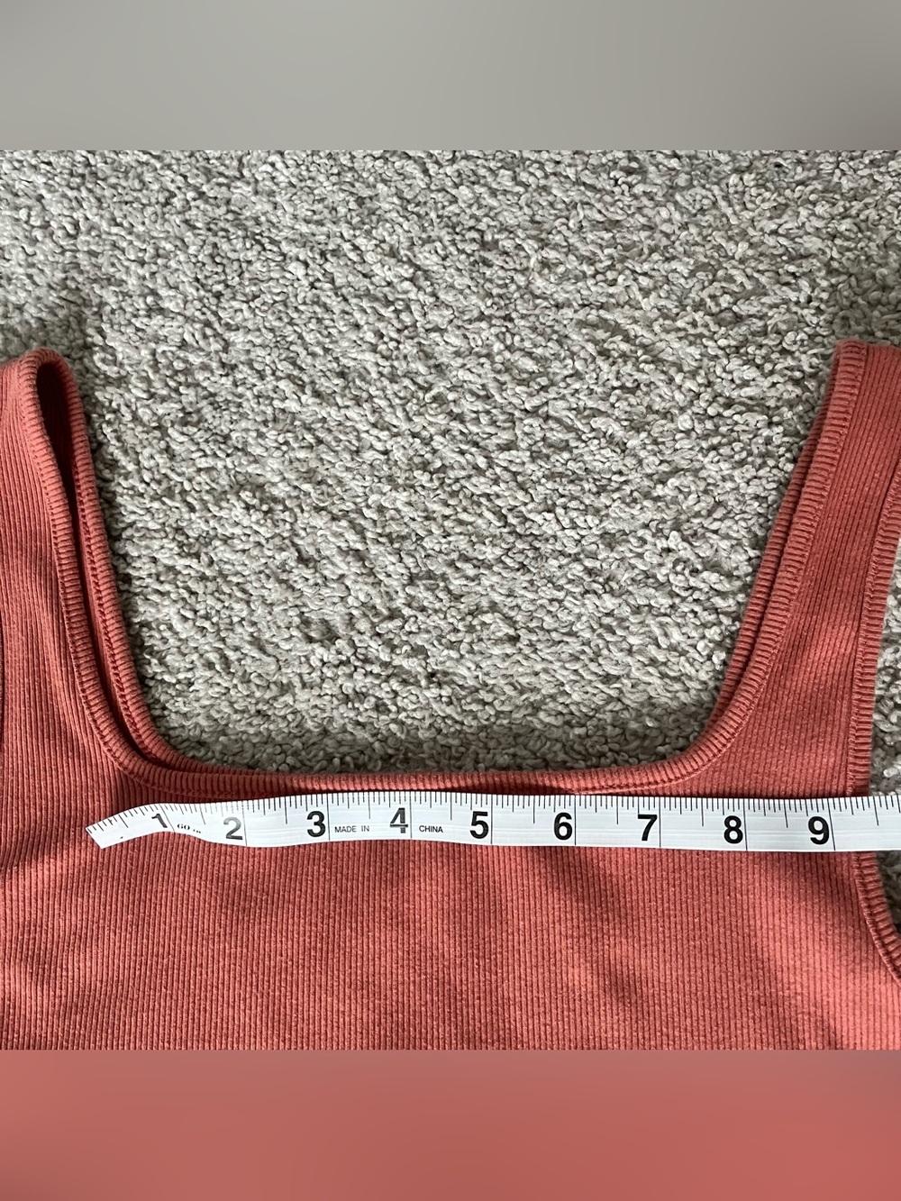 Old Navy Ribbed Square-Neck Crop Tank Top - Coral - Picture 10 of 10